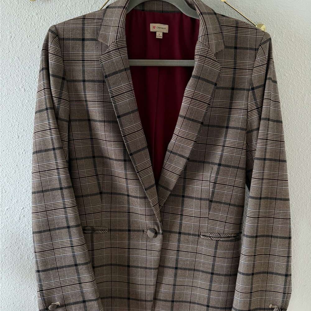 Cremieux Plaid Blazer in Brown and Black